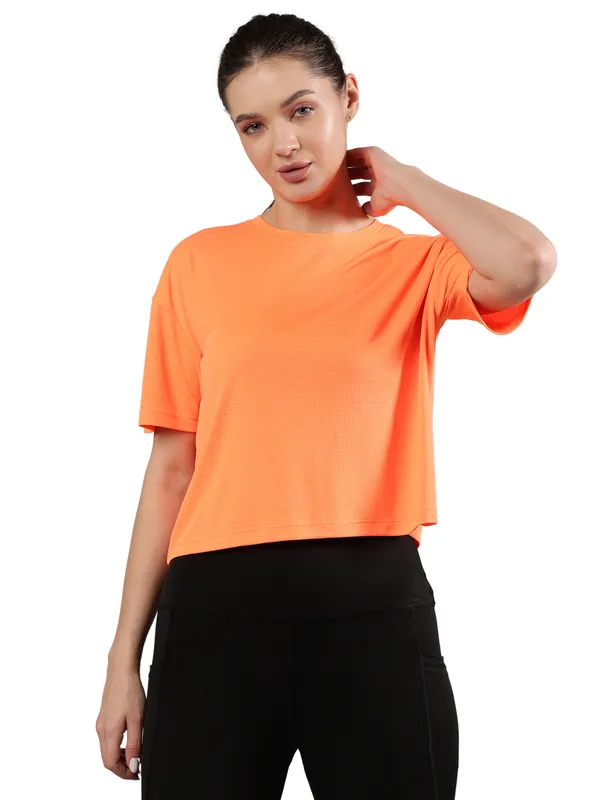 Orange_Polyester_Dry-Fit_Moveease_Crop_Half_Sleeve_T_Shirt_For_Women