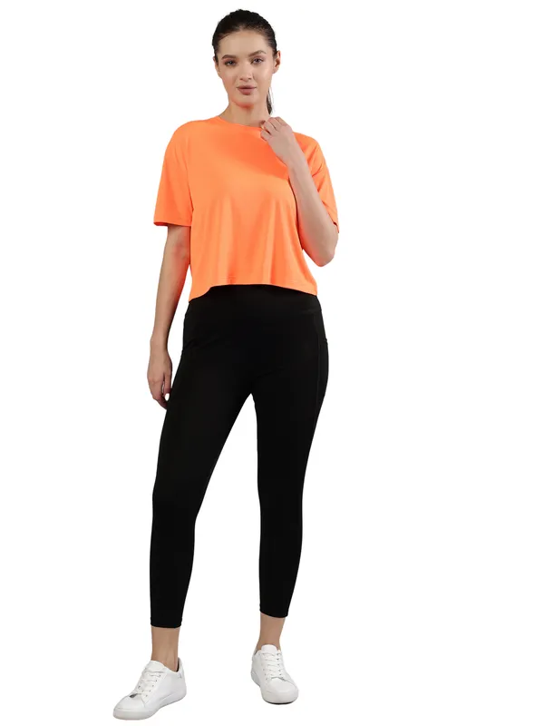 Orange_Polyester_Dry-Fit_Moveease_Crop_Half_Sleeve_T_Shirt_For_Women