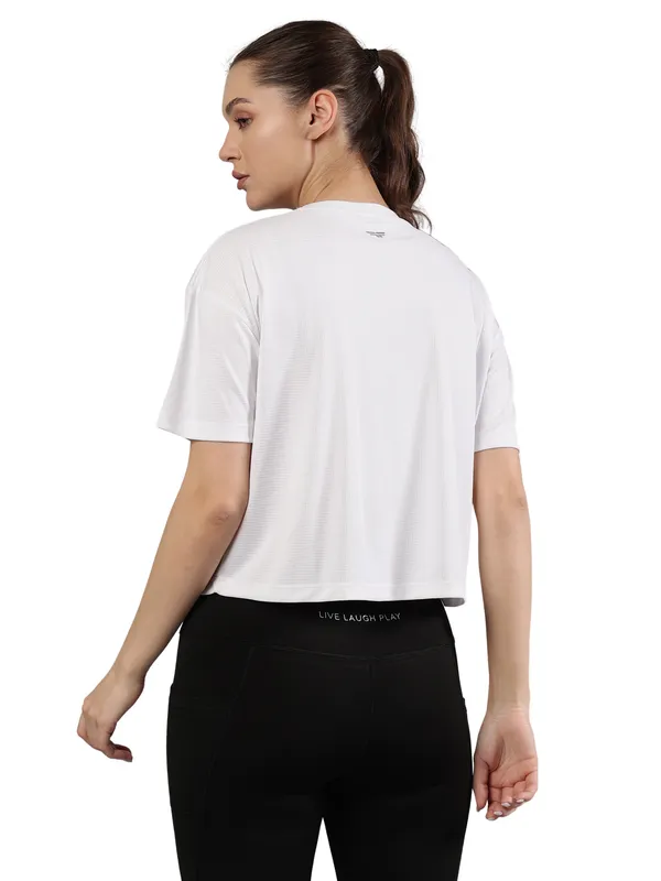 White_Polyester_Dry-Fit_Moveease_Crop_Half_Sleeve_T_Shirt_For_Women