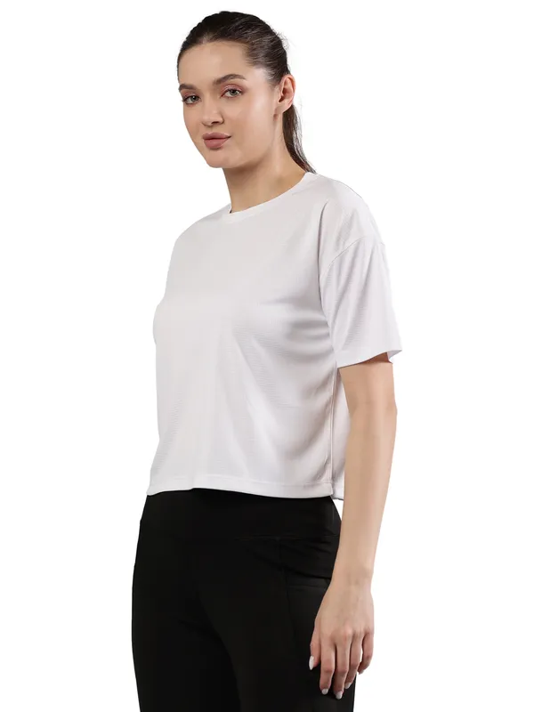 White_Polyester_Dry-Fit_Moveease_Crop_Half_Sleeve_T_Shirt_For_Women