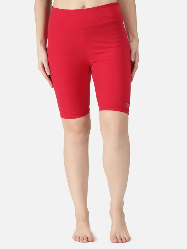 Red_Polyester_Core_Swim_Jammer_Swimwear_For_Women