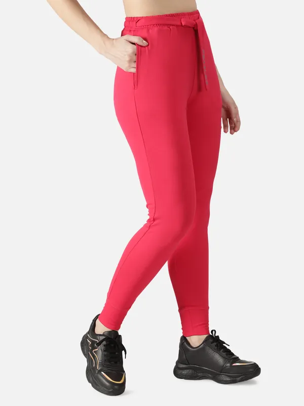 Pink_Polyester_Do-Knot-Jogger_Leggings_For_Women