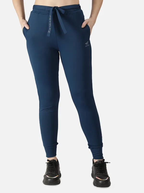 Classic_Blue_Polyester_Do-Knot-Jogger_Leggings_For_Women