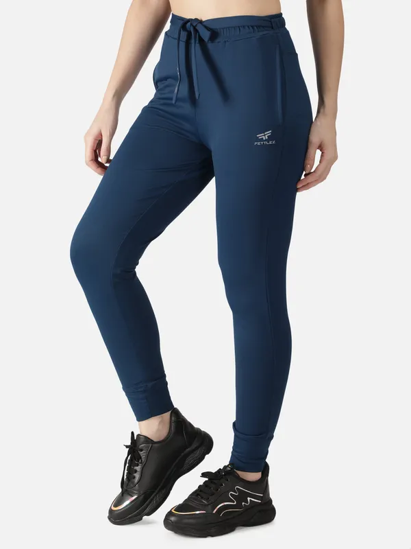 Classic_Blue_Polyester_Do-Knot-Jogger_Leggings_For_Women