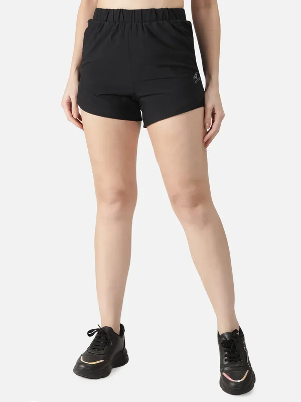 Black_Polyester_Double_Layer_Running_Gymwear_Core_2-In-1_Shorts_&_Leggings_For_Women