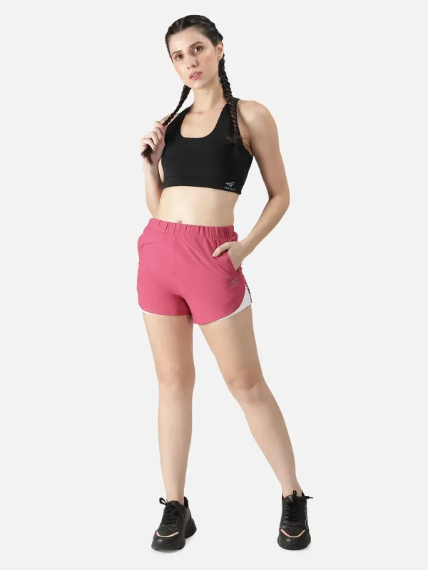 Pink_Polyester_Double_Layer_Running_Gymwear_Core_2-In-1_Shorts_&_Leggings_For_Women