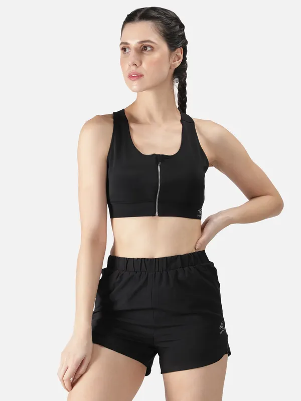 Black_Polyester_Fitness-Zip_Up_Sports_Tanktop_&_Sportsbra_For_Women