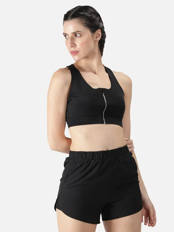 Black_Polyester_Fitness-Zip_Up_Sports_Tanktop_&_Sportsbra_For_Women
