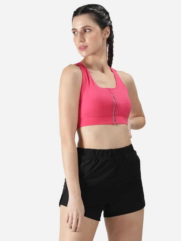 Pink_Polyester_Fitness-Zip_Up_Sports_Tanktop_&_Sportsbra_For_Women