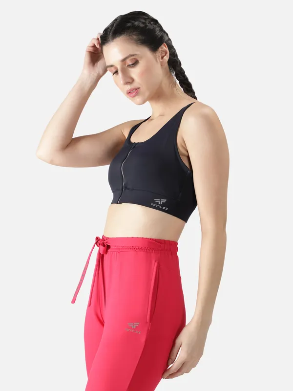 Navy_Blue_Polyester_Fitness-Zip_Up_Sports_Tanktop_&_Sportsbra_For_Women