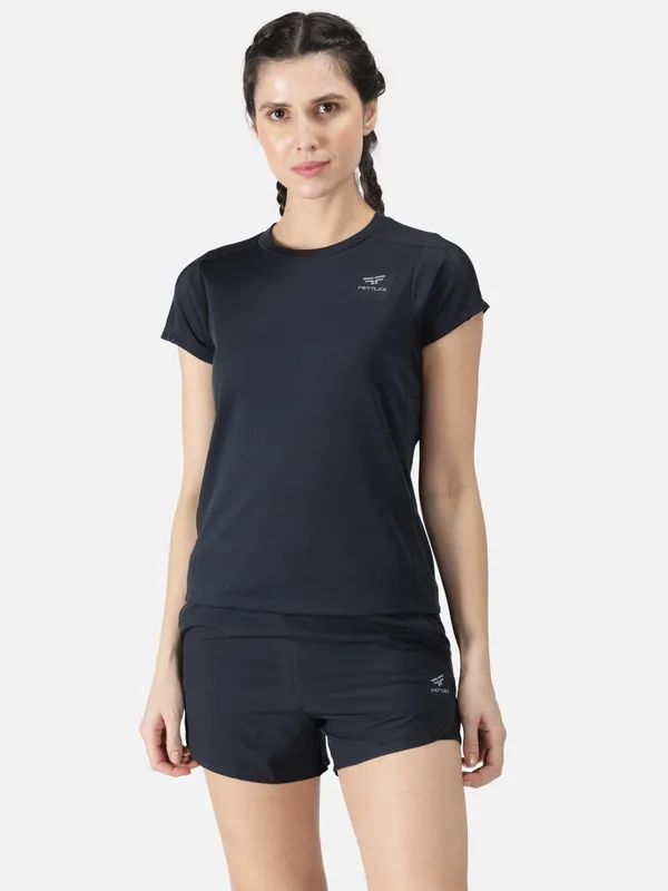 Navy_Polyester_Sleeve_Rapid_Dry_Running_Women_Tshirt_For_Women