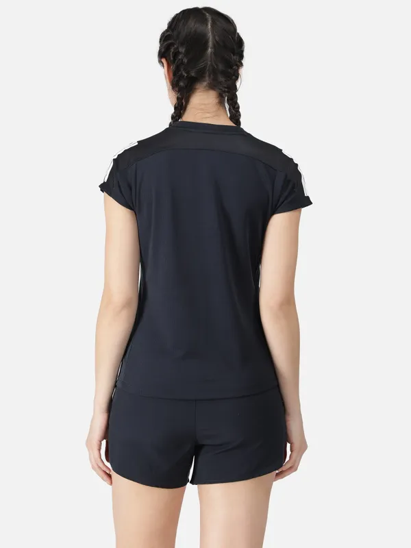 Navy_Polyester_Sleeve_Rapid_Dry_Running_Women_Tshirt_For_Women
