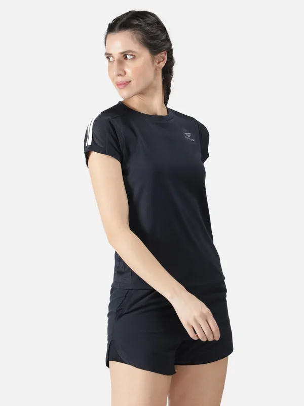 Navy_Polyester_Sleeve_Rapid_Dry_Running_Women_Tshirt_For_Women