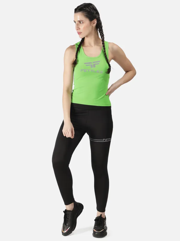 Neon_Green_Polyester_Sleeveless_Primal_Tanktop_&_Sportsbra_For_Women