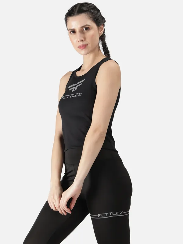 Black_Polyester_Sleeveless_Primal_Tanktop_&_Sportsbra_For_Women