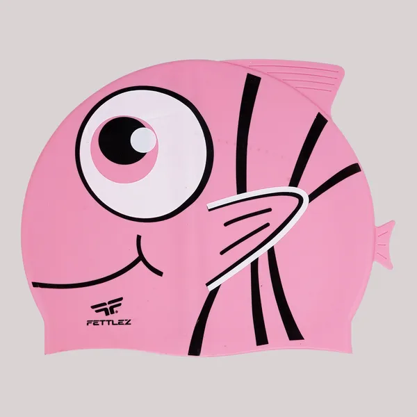 Baby-Pink_Fish_Print_Silicone_Swimming_Cap_For_Kids