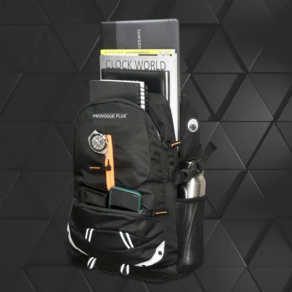 Black_Waterproof_fabric_Classy_Unisex_Casual_Office_Bag-With_Reflective_Strip_37_L_Laptop_Backpack