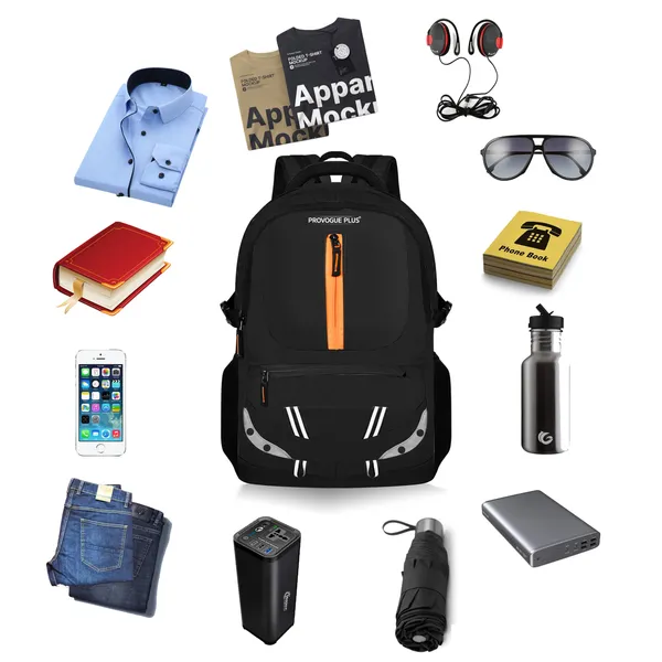 Black_Waterproof_fabric_Classy_Unisex_Casual_Office_Bag-With_Reflective_Strip_37_L_Laptop_Backpack