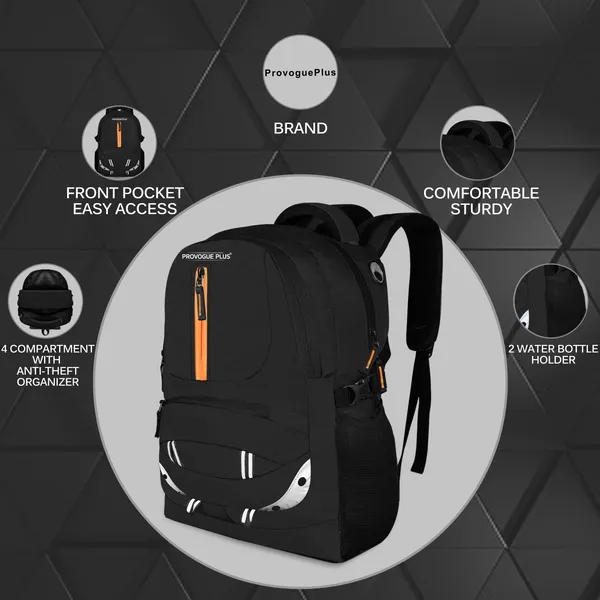 Black_Waterproof_fabric_Classy_Unisex_Casual_Office_Bag-With_Reflective_Strip_37_L_Laptop_Backpack