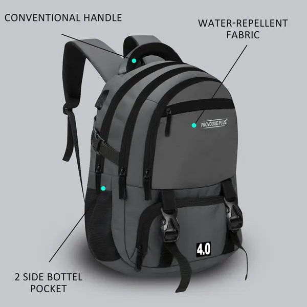 Grey_Waterproof_fabric_Discovery_4.0_Unisex_Office_Travel_Bag_With_Usb_Port_40_L_Laptop_Backpack
