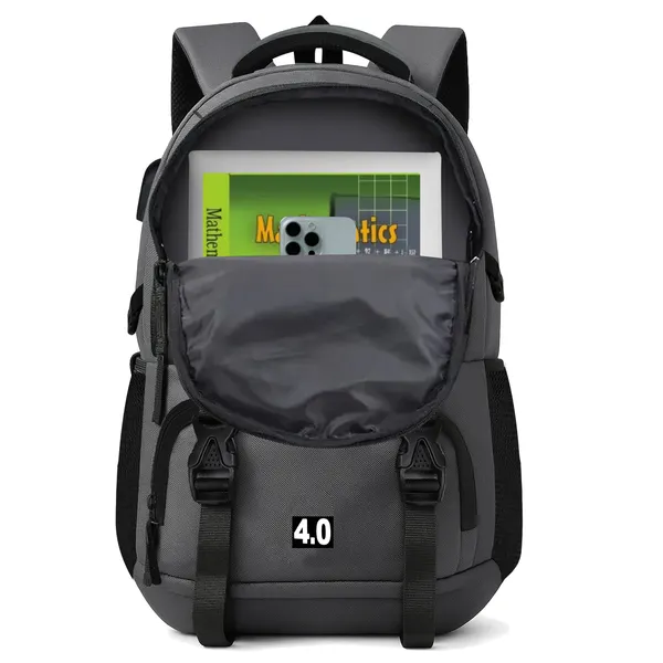 Grey_Waterproof_fabric_Discovery_4.0_Unisex_Office_Travel_Bag_With_Usb_Port_40_L_Laptop_Backpack