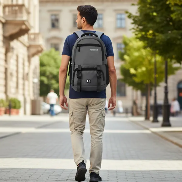 Grey_Waterproof_fabric_Discovery_4.0_Unisex_Office_Travel_Bag_With_Usb_Port_40_L_Laptop_Backpack