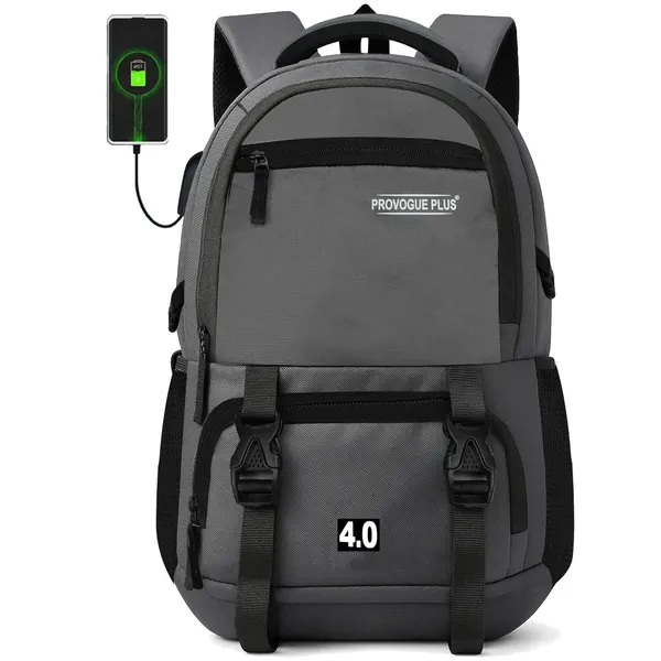 Grey_Waterproof_fabric_Discovery_4.0_Unisex_Office_Travel_Bag_With_Usb_Port_40_L_Laptop_Backpack