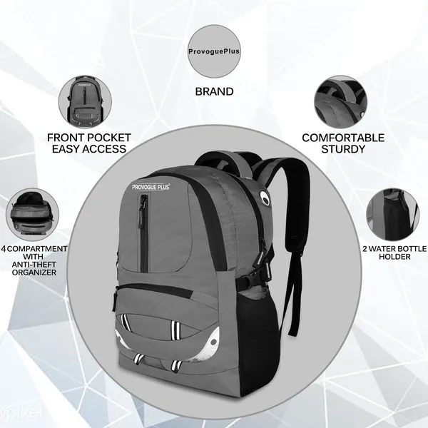 Grey_Waterproof_fabric_Classy_Unisex_Casual_Office_Bag-With_Reflective_Strip_37_L_Laptop_Backpack
