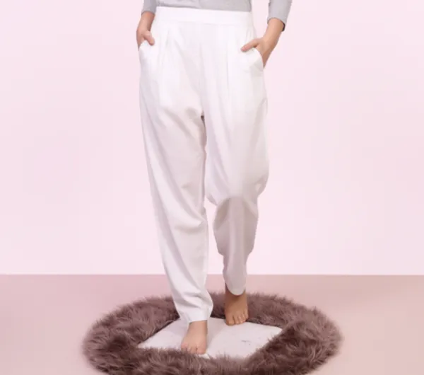 White_Cotton_Pant_For_Women_&_Girls
