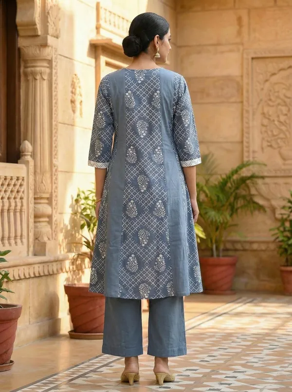 AM_Style_Dusty_Blue_panel_Kurti_set_with_dupatta
