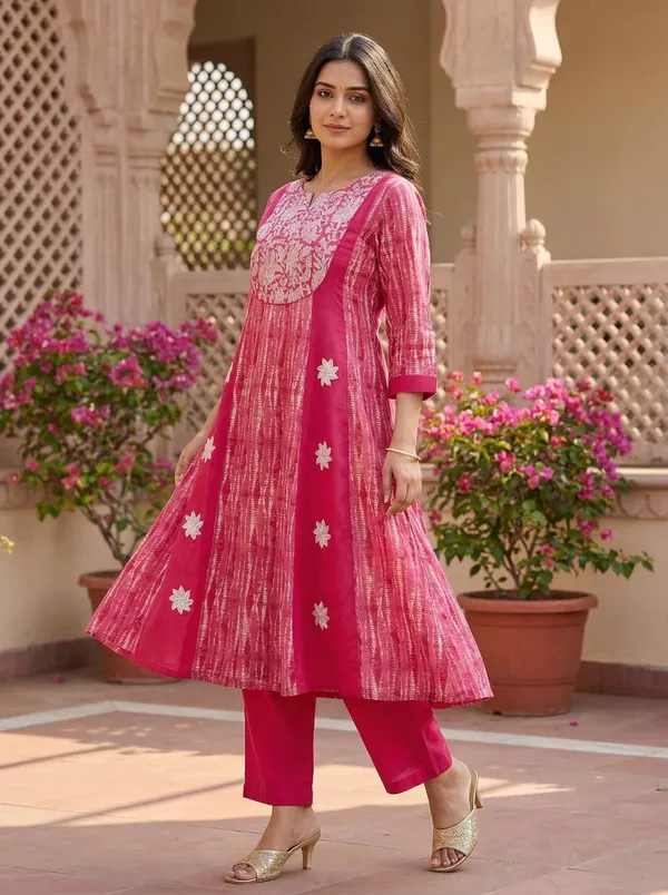 AM_Style_Rani_pink_Panel_Kurti_set