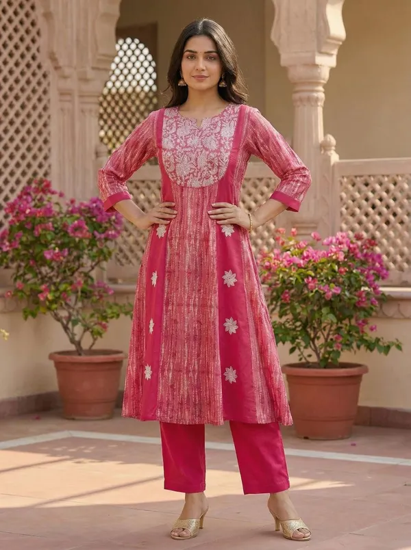 AM_Style_Rani_pink_Panel_Kurti_set
