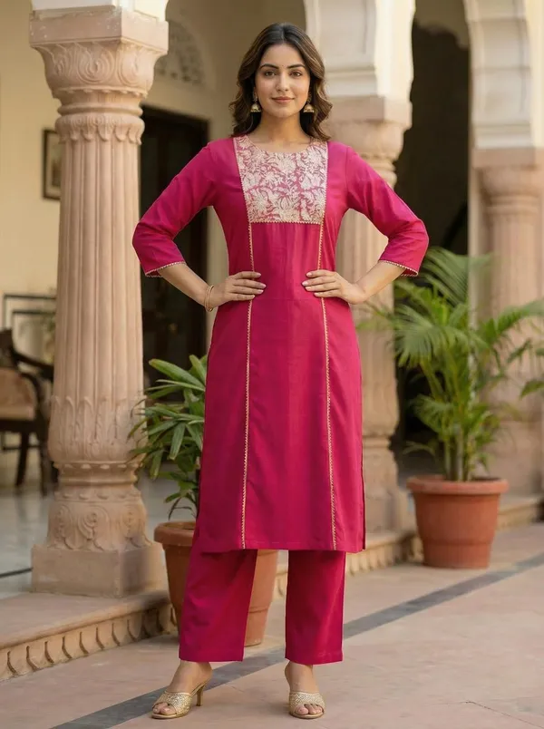 AM_Style_Rich_Rani_Pink_with_Printed_Neck_Detailing_