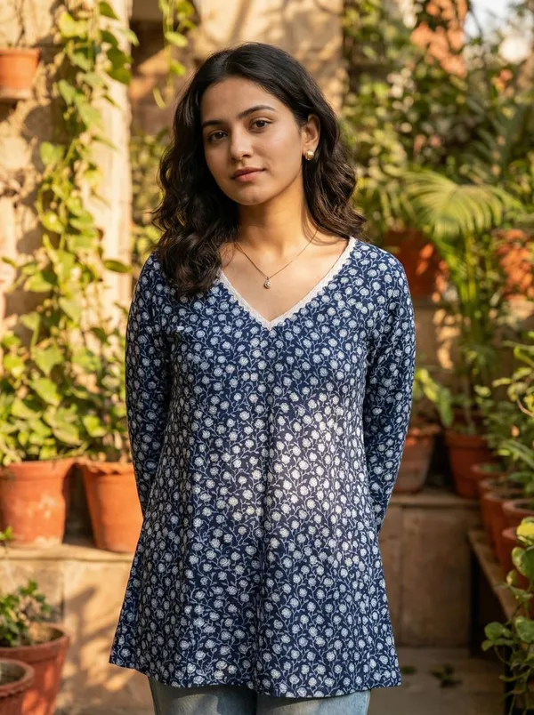 AM_Style_printed_Blue_Kurti