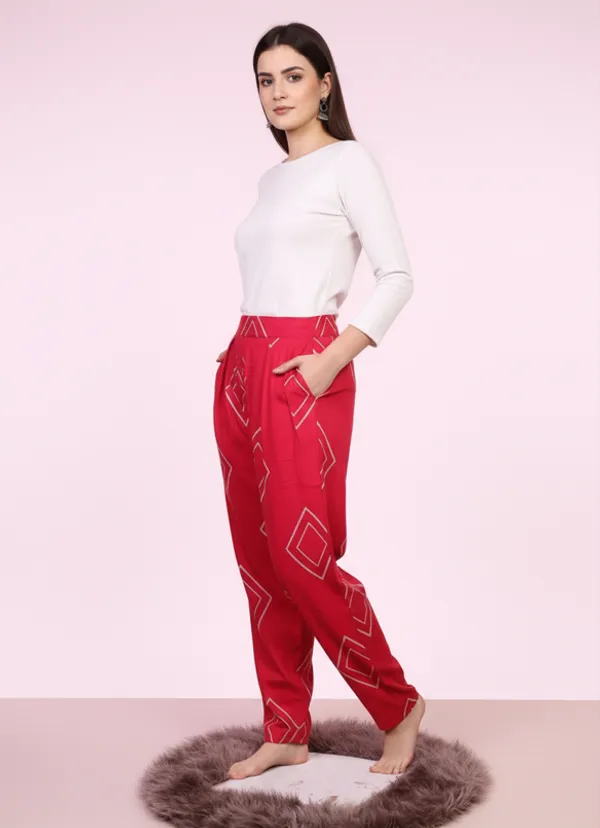 Pink_Cotton_Pant_For_Women_&_Girls