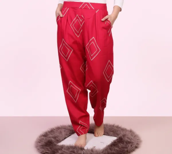 Pink_Cotton_Pant_For_Women_&_Girls