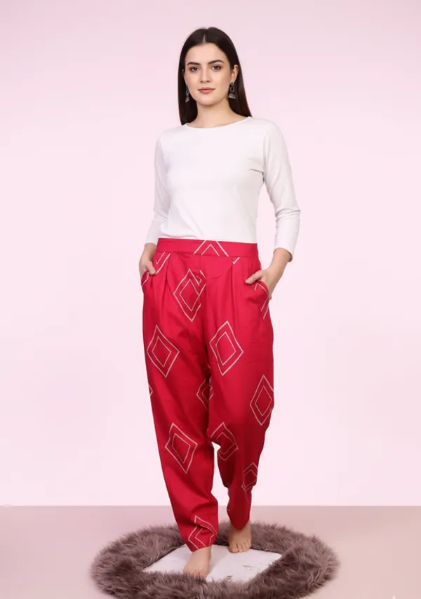 Pink_Cotton_Pant_For_Women_&_Girls