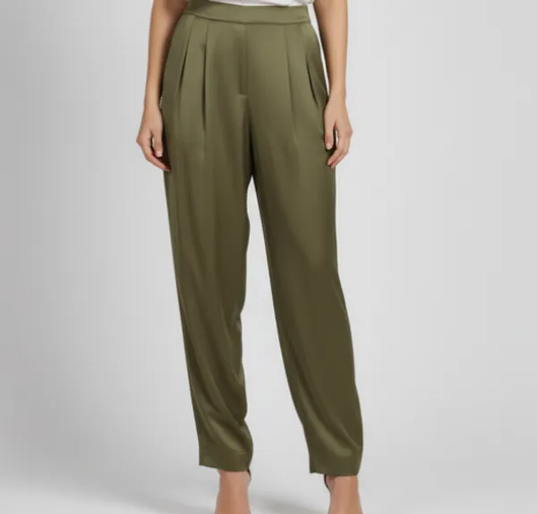 Green_Modal_Silk_Designer_Pant_For_Women_&_Girls