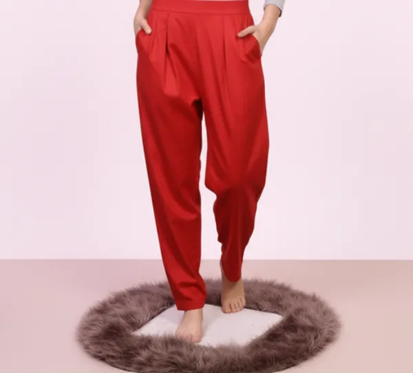 Rust_Brown_Cotton_Pant_For_Women_&_Girls