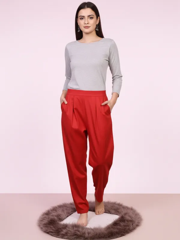 Rust_Brown_Cotton_Pant_For_Women_&_Girls