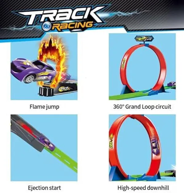 A_Perfect_Care_Launch_And_Go_Tracktoy_Car_With_1+2_Mini_Cars