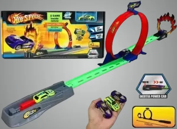 A_Perfect_Care_Launch_And_Go_Tracktoy_Car_With_1+2_Mini_Cars