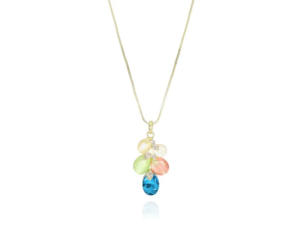 Multicolor_Stainless_Steel_18-Carat_Gold_Polish_Tropical_Luxe_Gem_Set_For_Women