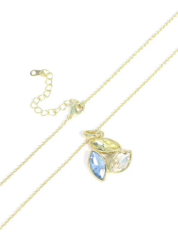 Multicolor_Stainless_Steel_18-Carat_Gold_Polish_Crystal_Leaf_Glow_Set_For_Women