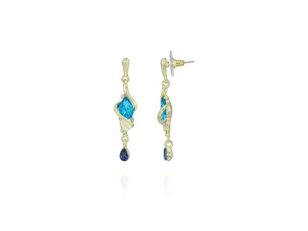 Multicolor_Stainless_Steel_18-Carat_Gold_Polish_Ocean_Blue_Pendant_Set_For_Women
