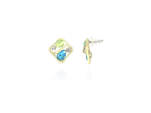 Multicolor_Stainless_Steel_18-Carat_Gold_Polish_Aqua_Glaze_Pendant_Set_For_Women