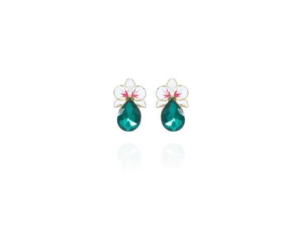 Multicolor_Stainless_Steel_18-Carat_Gold_Polish_Bold_Emerald_Bloom_Set_For_Women