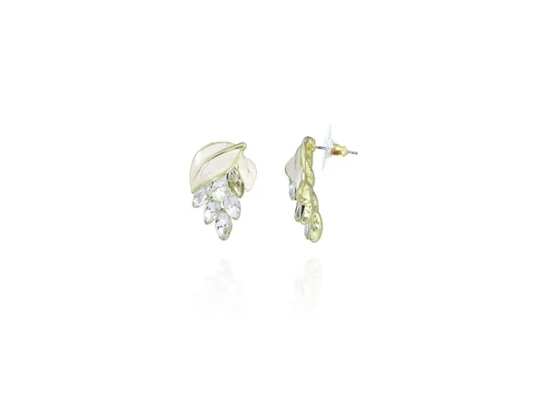 Multicolor_Stainless_Steel_18-Carat_Gold_Polish_Crystal_Leaf_Pendant_Set_For_Women