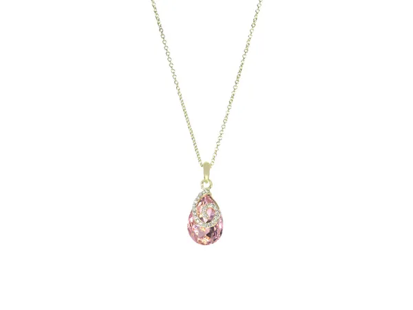 Multicolor_Stainless_Steel_18-Carat_Gold_Polish_Ros��_Swirl_Pendant_Set_For_Women