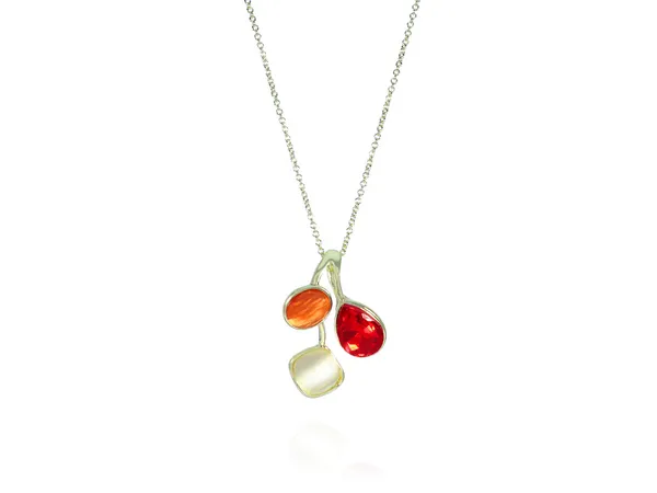 Multicolor_Stainless_Steel_18-Carat_Gold_Polish_Autumn_Charm_Pendant_Set_For_Women
